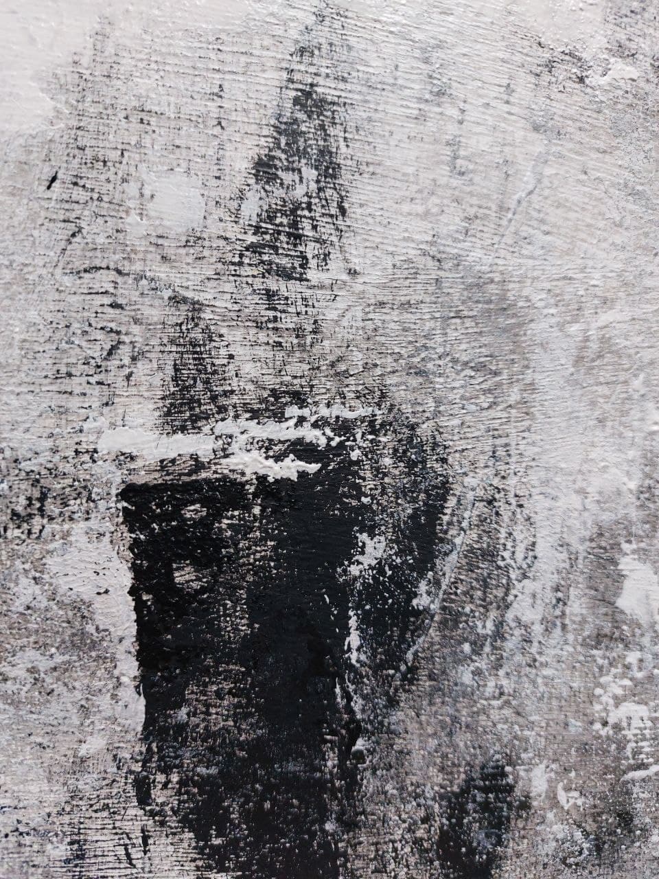 Extra Large Black White Wall Art Large Abstract Painting Original White ...