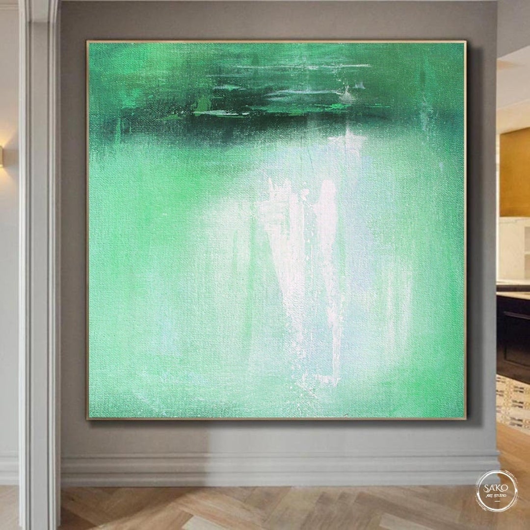 Green Painting / Landscape Painting / Large Original Abstract Oil ...