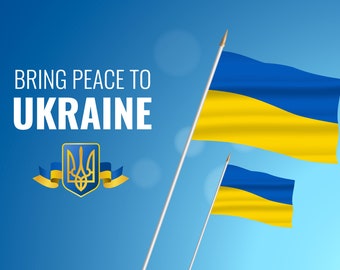 Bring Peace to Ukraine Stand with Ukraine Pray for Ukraine Digital Art Stand with Ukraine Digital Print download Ukraine Digital file