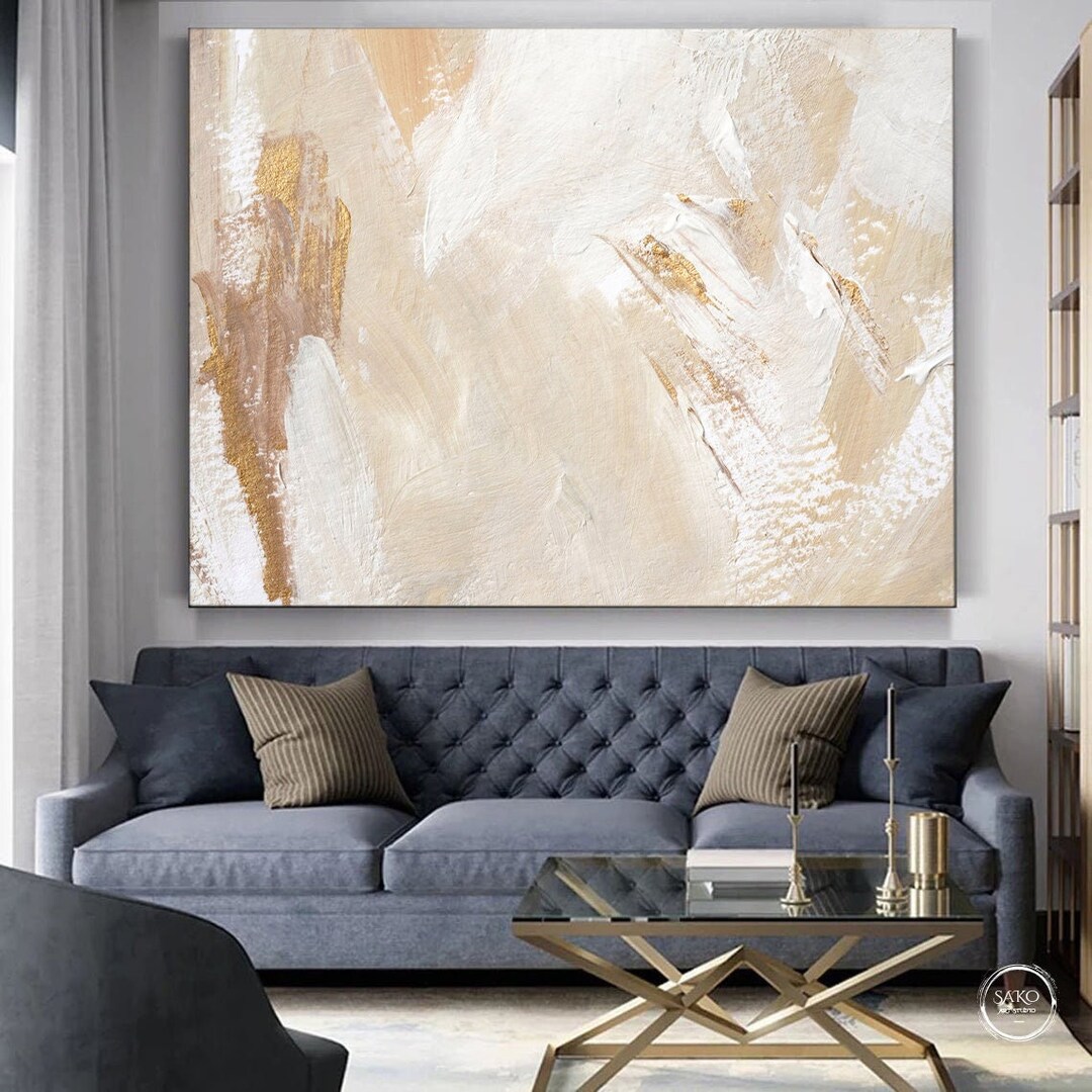 Abstract Painting Original Gold Leaf Painting Contemporary Art Painting ...