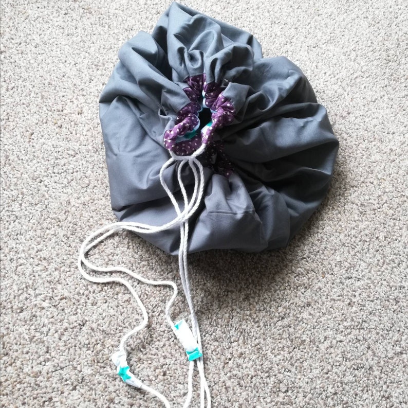 Turquoise stars and Grey PlayBag
