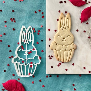 CUTE BUNNY cookie cutter, VALENTINE'S day treat, gift for him