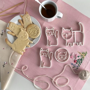 Set Of 4 Cat Cookie Cutters