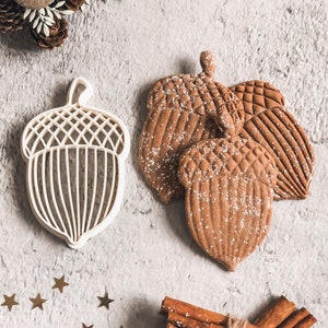 Acorn Cookie Cutter – Fall Baking Tool, Autumn Cookie Cutter, Woodland Theme, Food Safe Plastic, Seasonal Decor