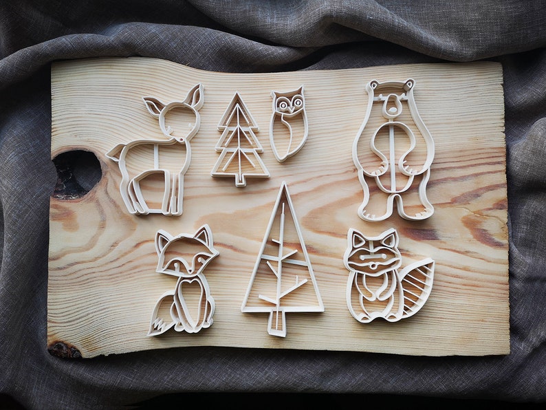 CUTE ANIMAL woodland cookie cutters Etsy