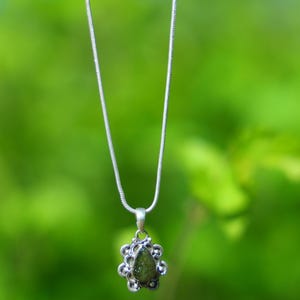 Moldavite pendant, Genuine Moladvite Pendant, Authentic Natural Moldavite pendant, 100% Natural With Certified Gemstone From Czech Republic
