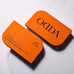 100 Visitenkarten in individueller Form Letterpress Visitenkarten mit Folienprägung - Modernes, einfaches Luxusdesign Die Cut Kartendruck