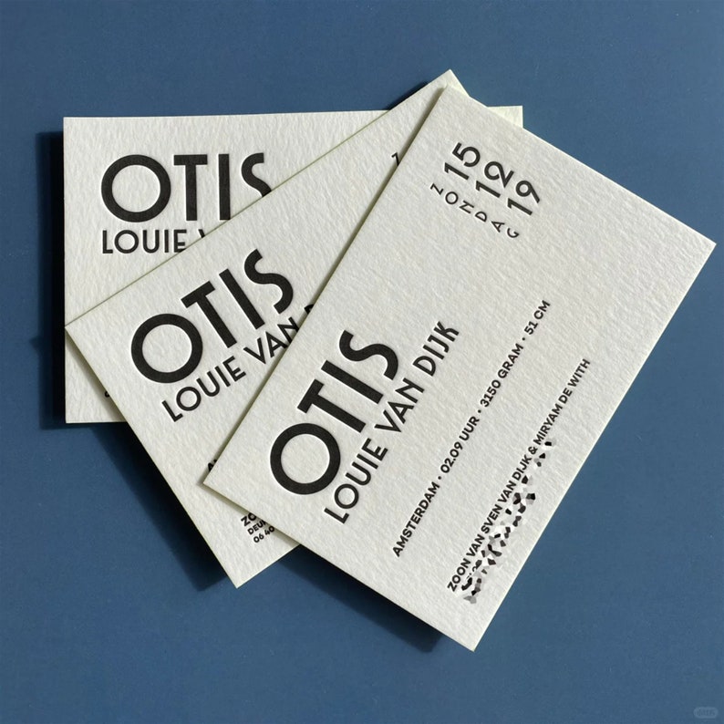 Letterpress Business Card Design and Print , mutiple card stock available, simple calling cards image 1