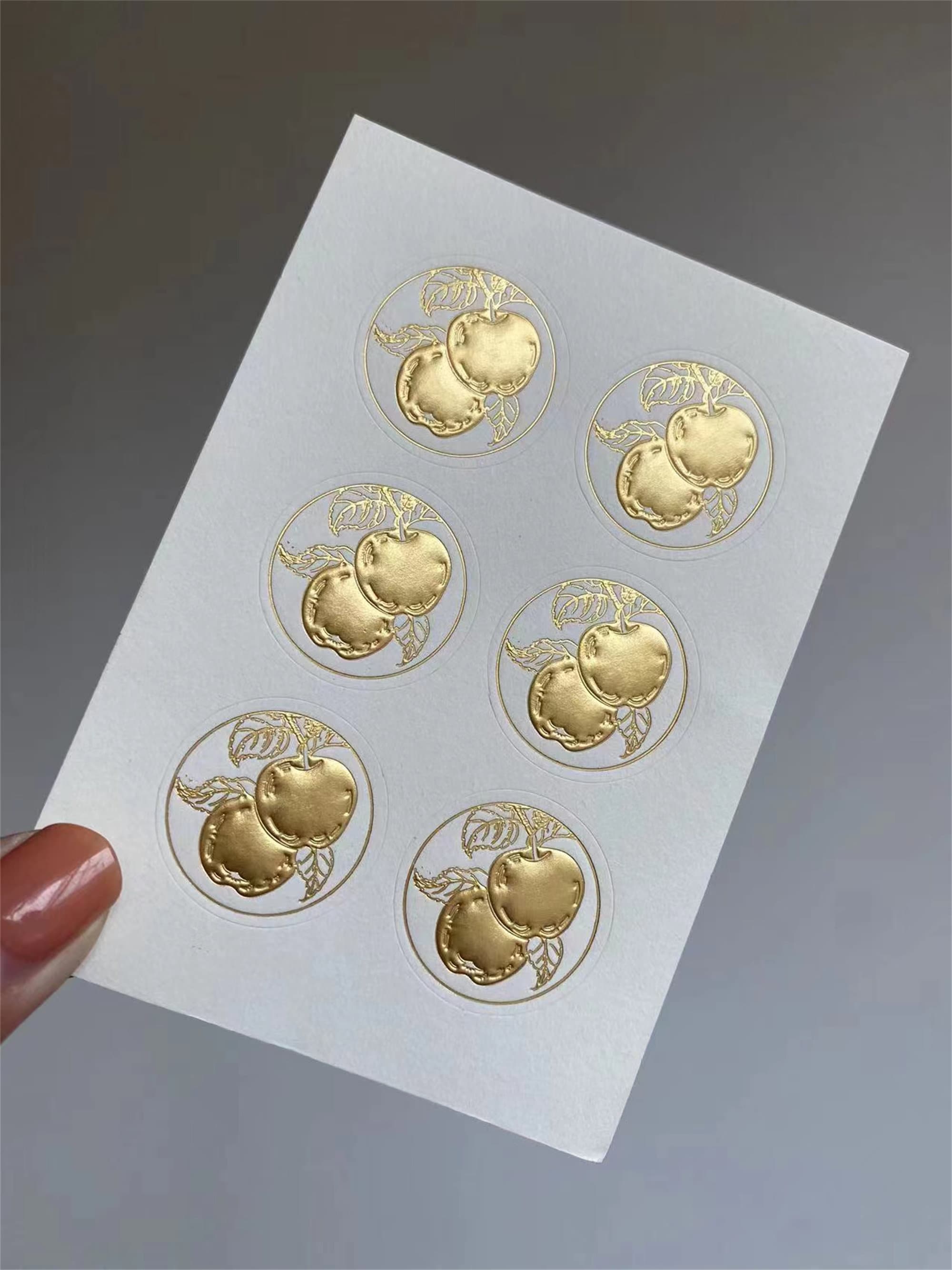 Gold Foil Seals, Box of 40 2 Round Gold Stickers, Blank Metallic