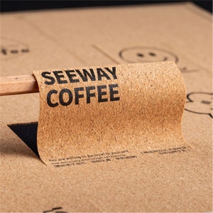 Natural cork label sticker, Personalised Water Resistant Labels Sticker For Storage Jars, Bottles or Containers
