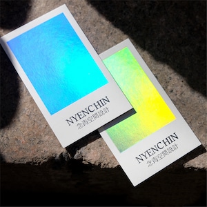 Luxury holographic foil Business Card Design and Print, Cotton Business Card with foil stamping, white business card