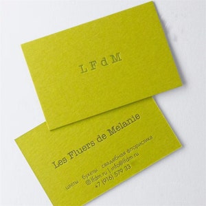 Luxus Letterpress Visitenkarten Design und Druck