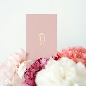 Luxury Pink Business Card with Gold foil, Gold foil Stamping Business Card ,Unique business card image 7