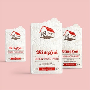 Conception et impression de cartes de visite typographiques simples - Papier coton