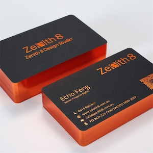 Luxury Gold foil Business Cards Design and Print, Foil Edging Calling Cards with foil stamping