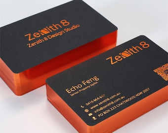 Luxury Gold foil Business Cards Design and Print, Foil Edging Calling Cards with foil stamping