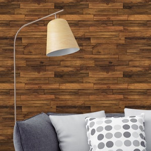 Rustic Wood Paneling Wall Paper Removable Peel and Stick Wall Paper DIY Self Adhesive Fabric Wall paper Graphic