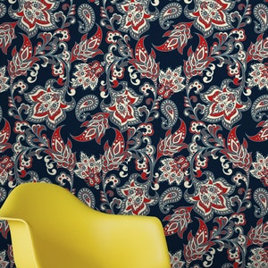 Colorful 1970/'s Groovy Swirl Design Peel and Stick Wall Paper DIY Self Adhesive Fabric Wall Paper Graphic