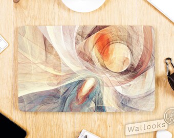 Macbook Skin Computer Decal Sticker Full Coverage Laptop Skin Vertical Stripe Abstract Watercolor Painting Laptop Skin