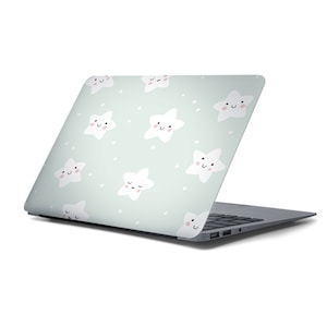 Pastel Cute Baby Kawaii Smiling Stars UNIVERSAL Laptop Skin, Computer Skin, Laptop Sticker Decal, Full Coverage Protective Laptop Skin