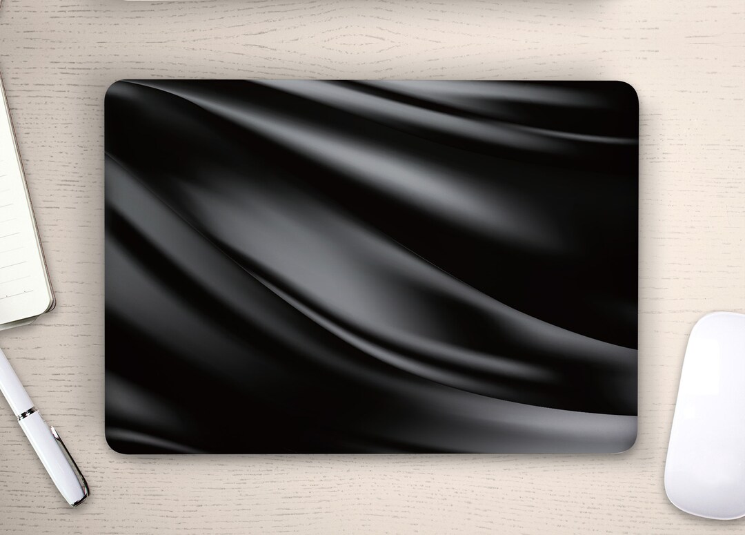 Dramatic Black Silk Draping Fabric UNIVERSAL Laptop Skin, Computer Skin ...