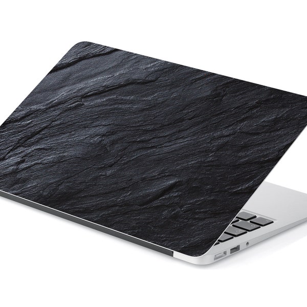 Dark Slate Stone Abstract Laptop Skin, Macbook Skin, Computer Decal Sticker Full Coverage Laptop Skin