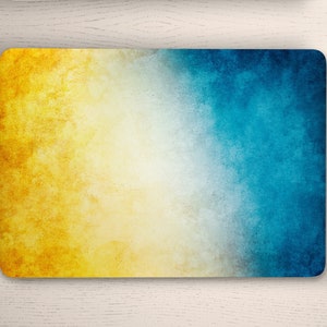Yellow, Blue & White Gradient Artwork UNIVERSAL Laptop Skin, Macbook Skin, Computer Decal Sticker Full Coverage Laptop Sticker Skin Decal