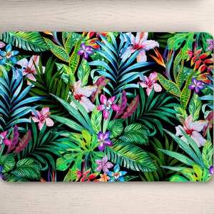 Tropical Leaves and Floral Pattern Art UNIVERSAL Laptop Skin, Macbook Skin, Computer Decal Sticker Full Coverage Laptop Sticker Skin Decal