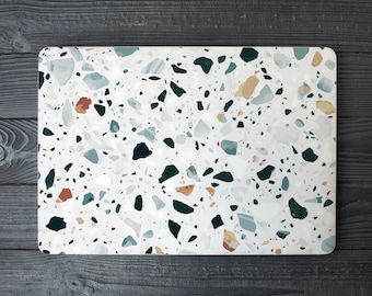 Terrazzo Pebble Abstract Stone Laptop Skin, Macbook Skin, Computer Decal Sticker Full Coverage Laptop Skin