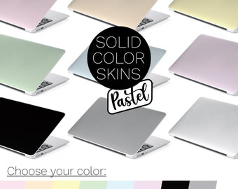 PASTEL SOLID COLOR Laptop Skins - Choose Your Color! Universal Laptop Skin, Computer Decal Sticker Full Coverage Laptop Premium 3m Vinyl