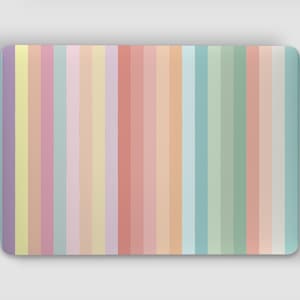 Boho Muted Rainbow Colored Fence Lines UNIVERSAL Laptop Skin, Computer Skin, Laptop Sticker Decal, Full Coverage Protective Laptop Skin