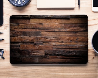 Rustic Wood Grain Paneling Texture Laptop Skin, Macbook Skin, Computer Decal Sticker Full Coverage Laptop Skin