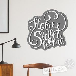 Home Sweet Home Wand Zitat, inspirierende Wand Nachricht, Wand Worte, selbstklebendes Wandaufkleber, schälen und Stick-Wandtattoo