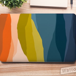 Strisce di carta verticali strappate colorate Arte Universale Pelle per laptop, Adesivo per computer Copertura completa Adesivo per laptop in vinile Premium da 3 m