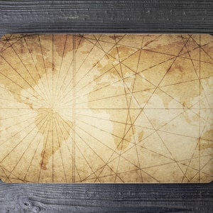 SEPIA MAP UNIVERSAL Laptop Skin, Computer Skin, Laptop Sticker Decal, Volledige dekking Beschermende Laptop Skin