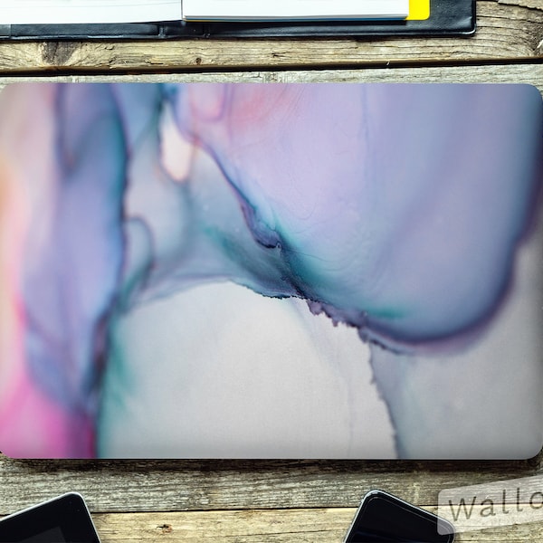 Pink Blue Hue Fade Abstract Artwork Universal Laptop Skin, Computer Decal Sticker Full Coverage Laptop Premium 3m Vinyl Laptop Sticker