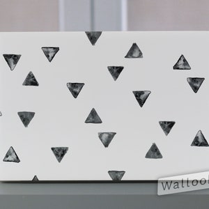 Simple Shapes Black and White Triangles Pattern Laptop Skin, Macbook Skin, Computer Decal Sticker Full Coverage Laptop Skin
