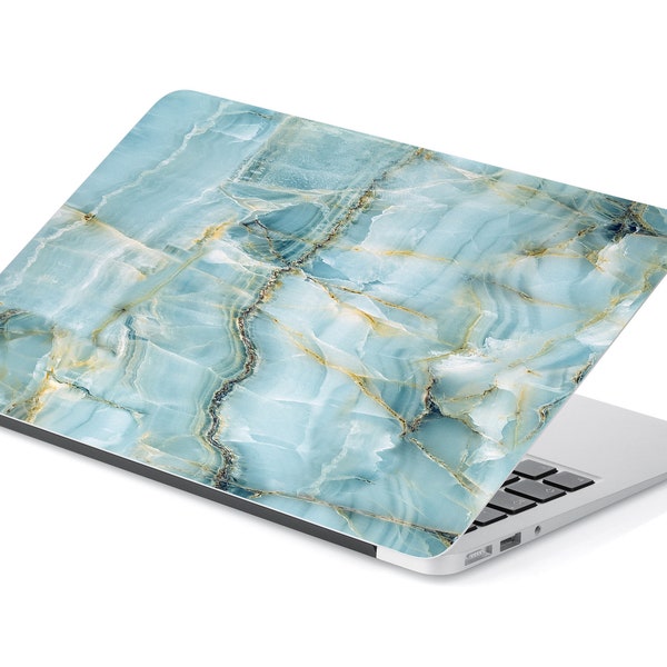 Natural Ice Green Stone Abstract Laptop Skin, Macbook Skin, Computer Decal Sticker Full Coverage Laptop Skin