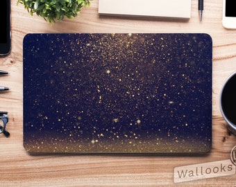 Raining Gold Glitter Shimmer Spots Design Universal Laptop Skin, Computer Decal Sticker Full Coverage Laptop Premium 3m Vinyl Laptop Sticker
