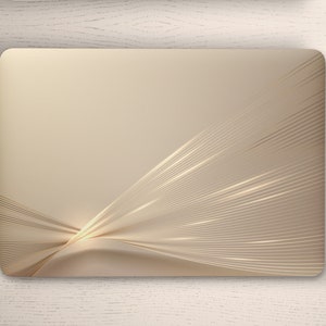 Luxury Lux Gold Metallic Twisting Bands UNIVERSAL Laptop Skin, Computer Skin, Laptop Sticker Decal, Full Coverage Protective Laptop Skin