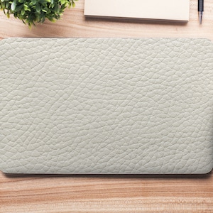 Rich Oiled Cream White Leather Bag Texture UNIVERSAL Laptop Skin, Computer Skin, Laptop Sticker Decal, Full Coverage Protective Laptop Skin