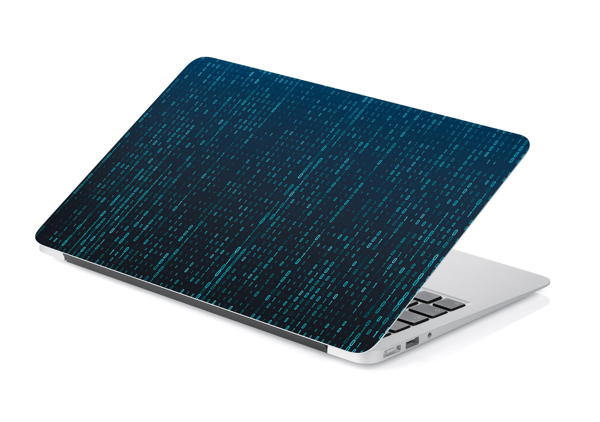 Blue Digital Matrix Numbers Digits Design UNIVERSAL Laptop Skin ...