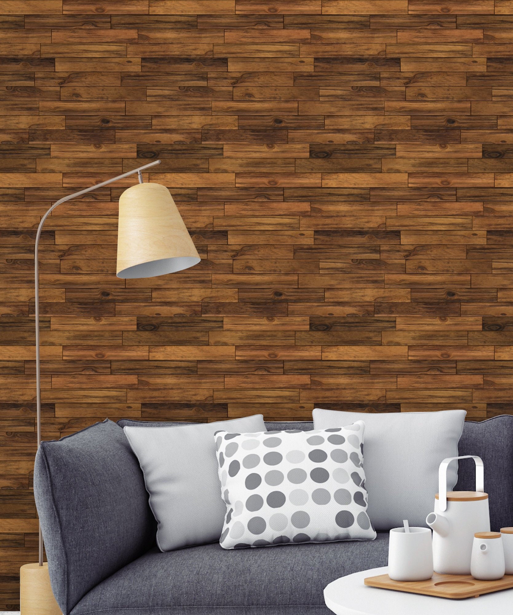 Rustic Wood Paneling Wall Paper Removable Peel and Stick Wall Etsy