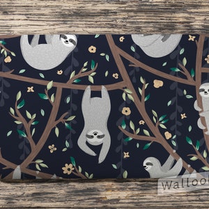 Sloths Hanging From Tree Illustration Laptop Skin, Macbook Skin, Computer Decal Sticker Full Coverage Laptop Skin