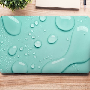 TEAL WATERDROP UNIVERSAL Laptop Skin, Computer Skin, Laptop Sticker Decal, Full Coverage Protective Laptop Skin