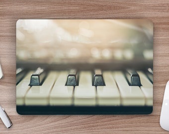 Black & White Piano Keys Musical Instrument UNIVERSAL Laptop Skin, Computer Skin, Laptop Sticker Decal, Full Coverage Protective Laptop Skin