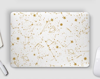 Golden Constellations Universe Galaxy Stars UNIVERSAL Laptop Skin, Computer Skin, Laptop Sticker Decal, Full Coverage Protective Laptop Skin