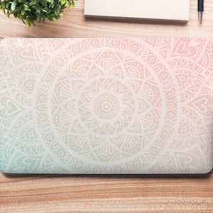 Pastel Faded Indian Mandala Yoga Namaste UNIVERSAL Laptop Skin, Computer Skin, Laptop Sticker Decal, Full Coverage Protective Laptop Skin