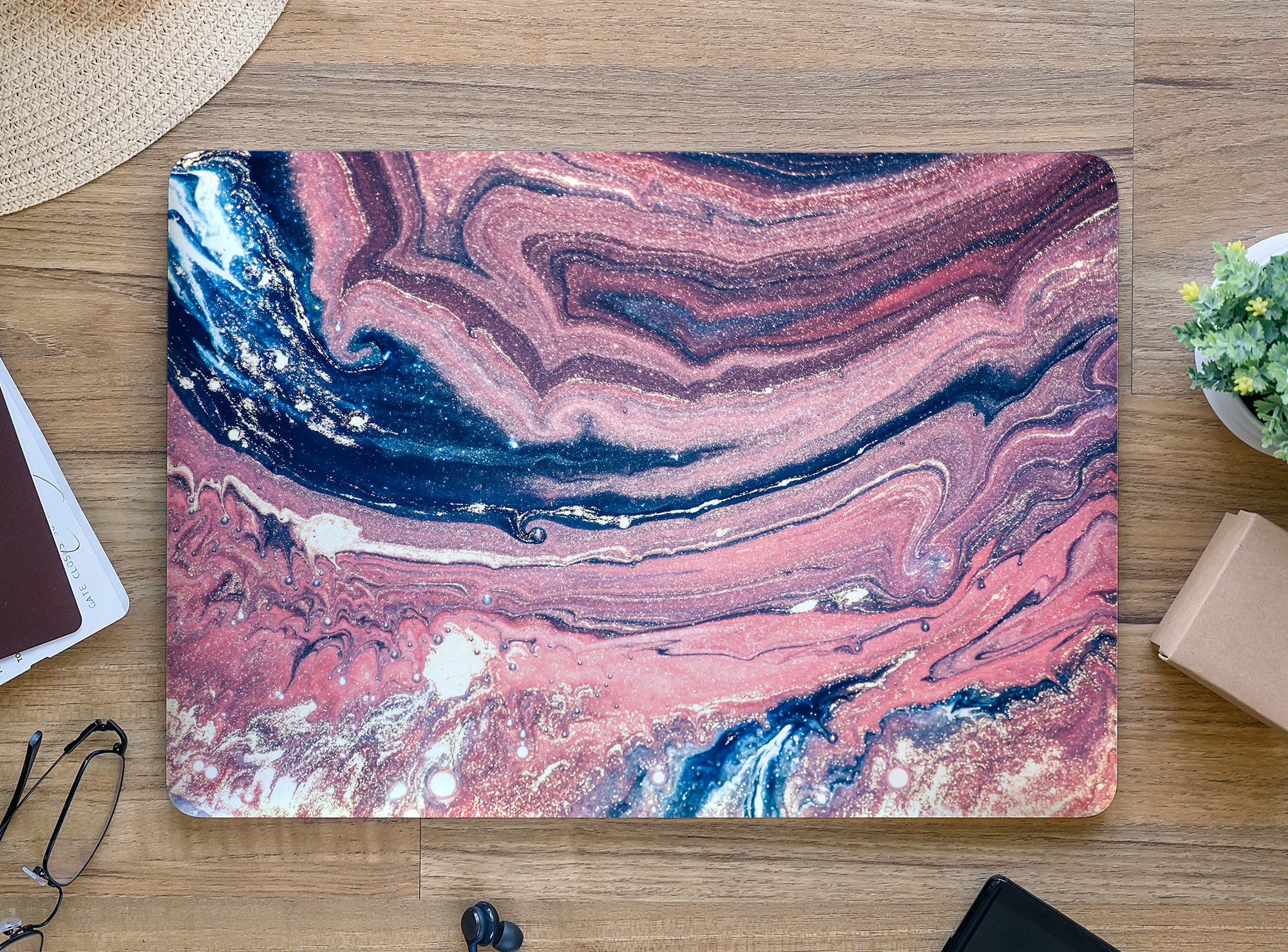 Red and Blue Sand Swirl Abstract Design Laptop Skin, MacBook Skin ...