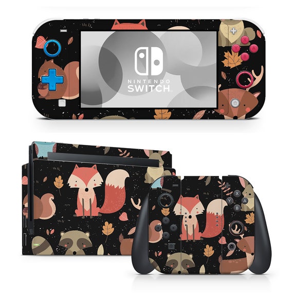 Cute Red Fox and Forest Friends Nintendo Switch Skin Full Coverage